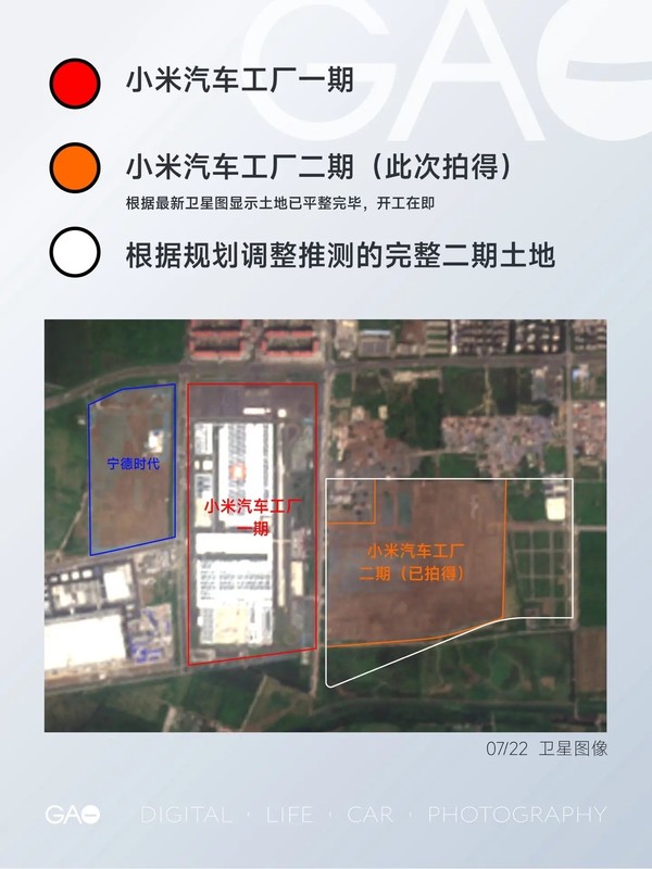 网友曝小米汽车二期工厂已开工建设 周末晚都在赶工