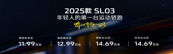 2025款深蓝SL03正式上市 提供纯电版本 售11.99万起