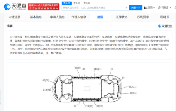 小米汽车底盘发光专利公布 可对灯带进行多样化控制