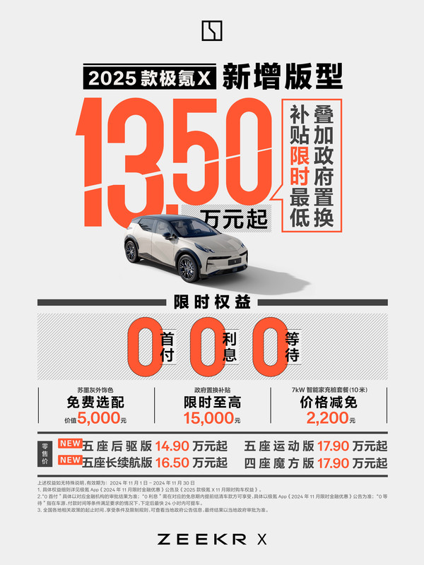 极氪10月交付新车25049台：增长92% 再创历史新高！